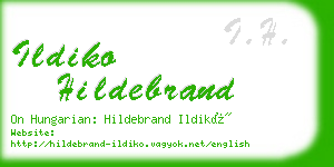 ildiko hildebrand business card